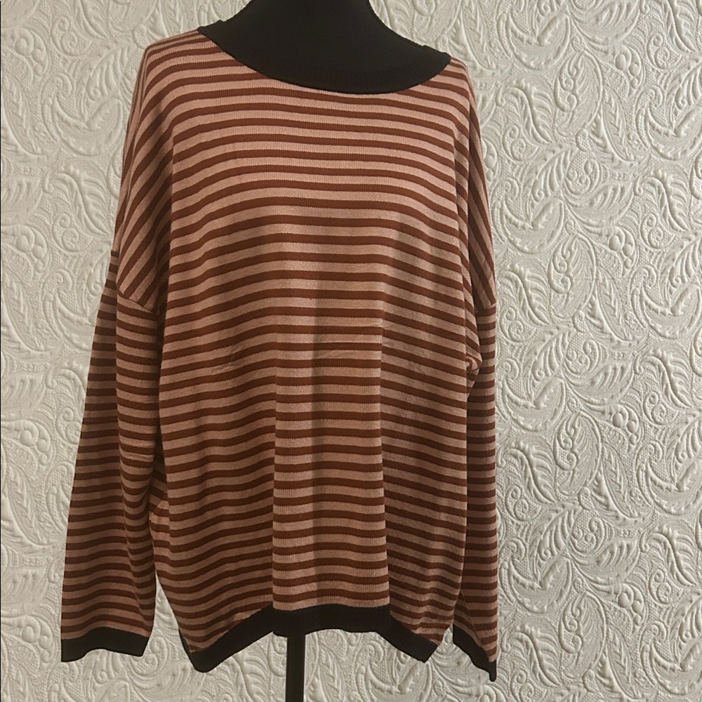 Striped Brown and Black Sweater